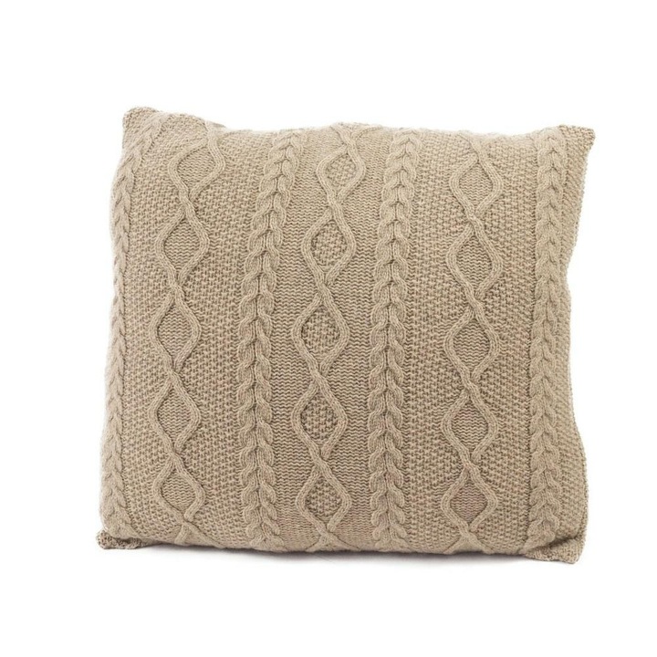 Perna Kampol AVA, 45x45cm, lana, umplutura spuma cu memorie, bej