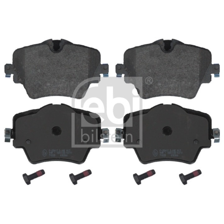Set placute de frana, FEBI BILSTEIN 16908, 129x70,4x17,5mm, ECE R90 Approved, fata