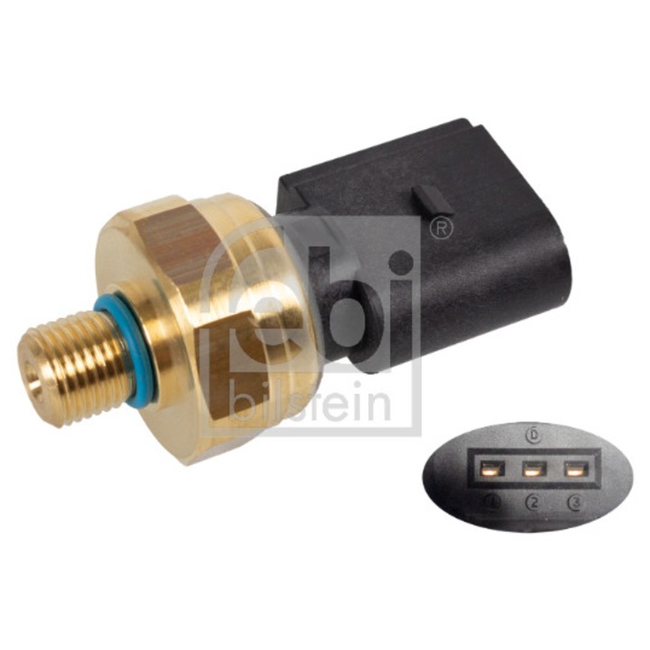 Üzemanyagnyomás-érzékelő FEBI BILSTEIN 171264, 3 csatlakozó, M10x1, 0,020kg