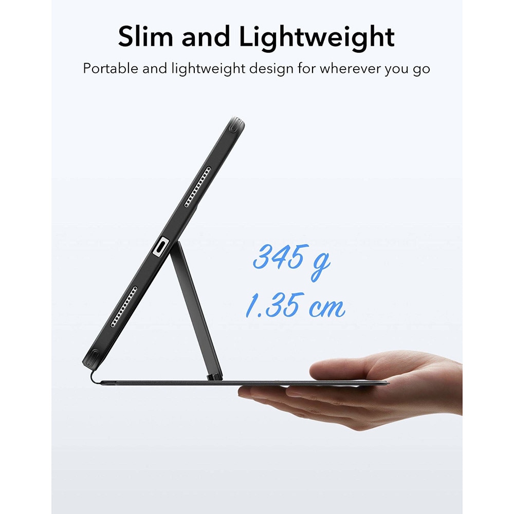 Husa pentru iPad 11 2025 ESR - Flip Hybrid Folio cu functie sleep / wake-up tip stand si slot pentru stylus - Negru