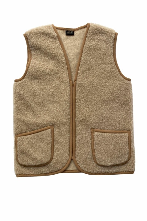 Vesta din lana merinos Kampol, inchidere cu fermoar, confortabil, S INTL