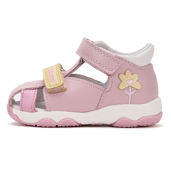 Sandale fete, dd step, G064-51611F, Piele naturala, roz deschis, Roz deschis