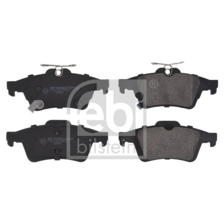 Комплект спирачни накладки, FEBI BILSTEIN 116244, ECE R90, 123.2x51.6x15.2 мм, задни