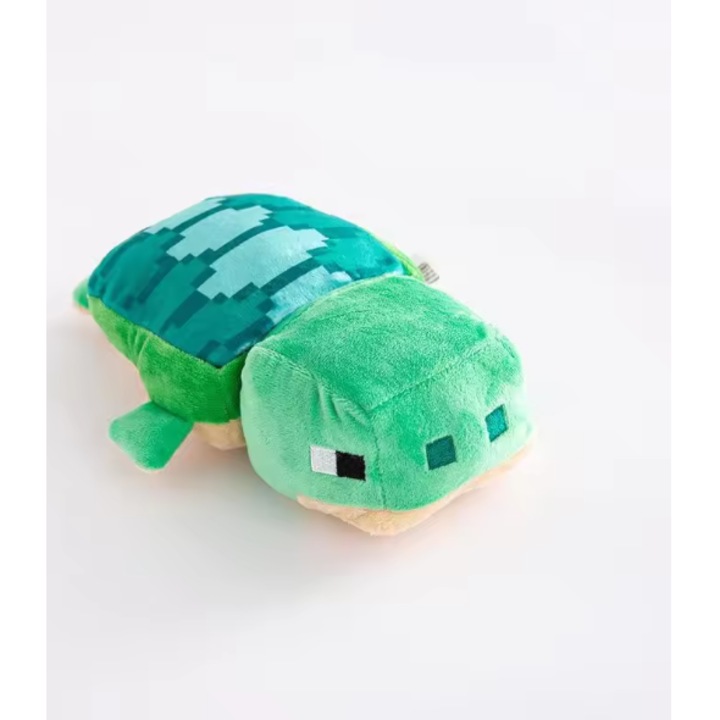 Плюшена играчка Костенурка, Minecraft, VeliumCraft, 18 см, пухкава, за деца, зелена