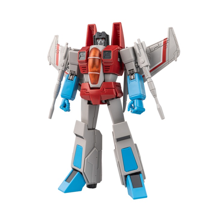 Фигурка Starscream Transformers G1, Yolopark, 19 см, многоцветна, с аксесоари Null-Ray Cannons, шарнирна