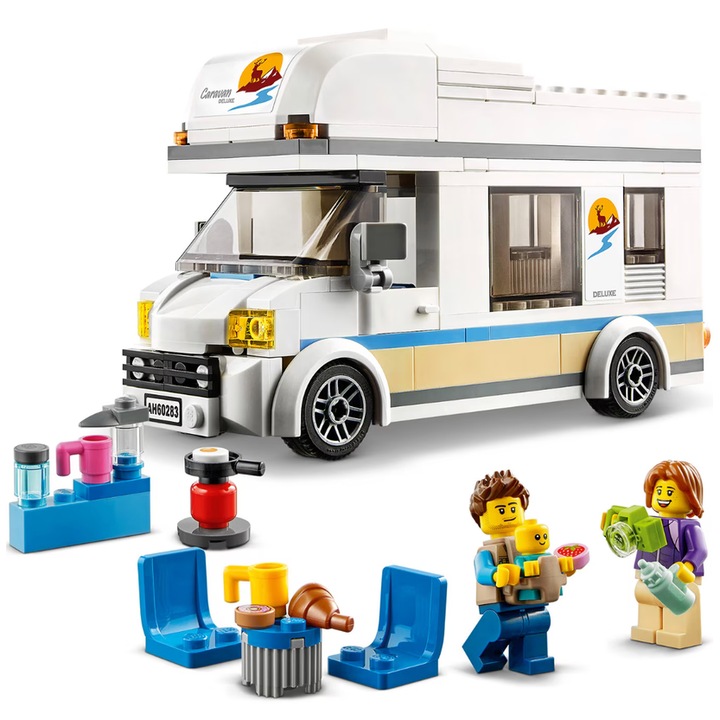 Комплект за сглобяване на празнична каравана, 190 части, 9x16x5 см, многоцветен