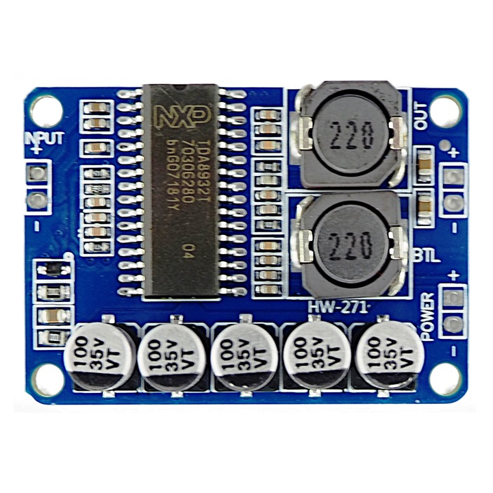 Modul amplificator audio SE HW-271 30W mono BTL Clasa D 10-30V DC 45.25x31mm