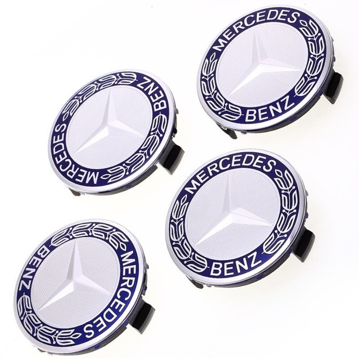 ARRRD® Комплект от 4 капачки за джанти на Mercedes-Benz 75 мм