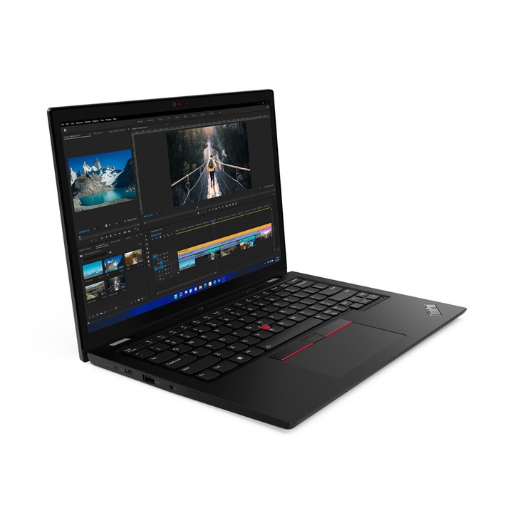 Laptop 2 in 1 Lenovo ThinkPad L13 Yoga Gen 3 (Intel), 13.3" WUXGA 1920x1200 IPS Touch Screen 300nits, Intel Core i5-1235U 10-core, 16 GB DDR4, 512GB SSD m2 PCIe, Intel Iris Xe Graphics, Windows 11 Pro, Aluminium Case 1.32 kg Thunder Black