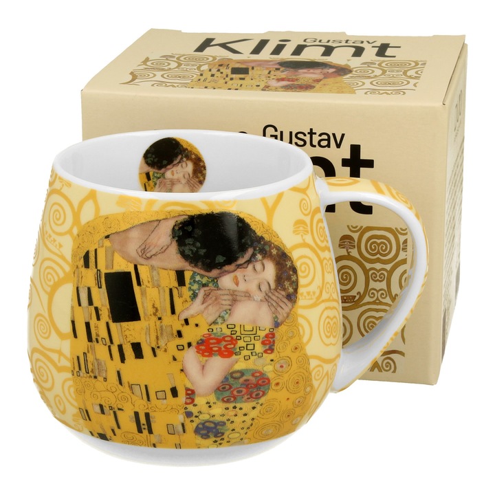Hordós bögre 430 ml, Ecru Gustav Klimt ihlette