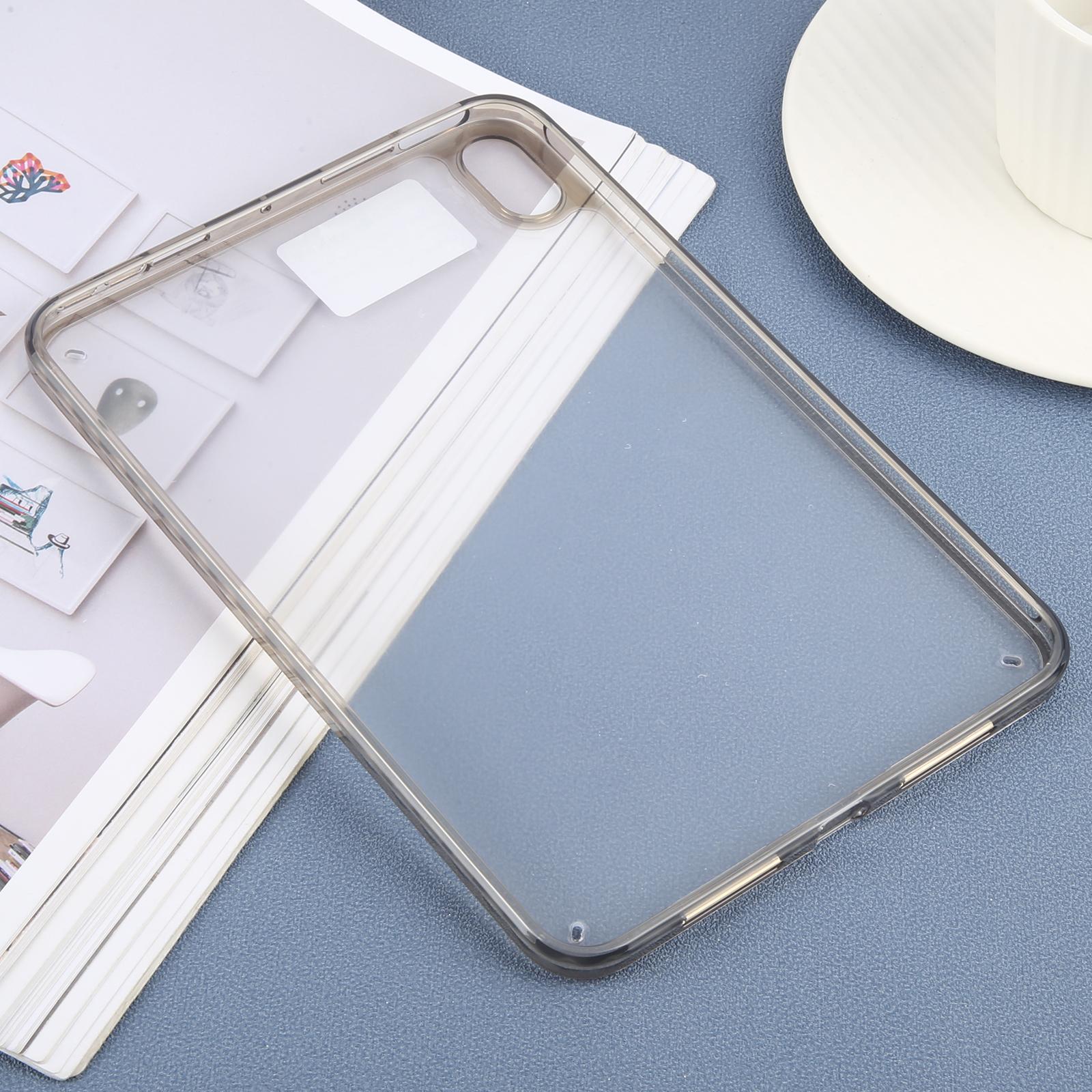 Husa tableta pentru iPad mini 2024 / mini 6, hibrid TPU acril transparent, carcasa neagra