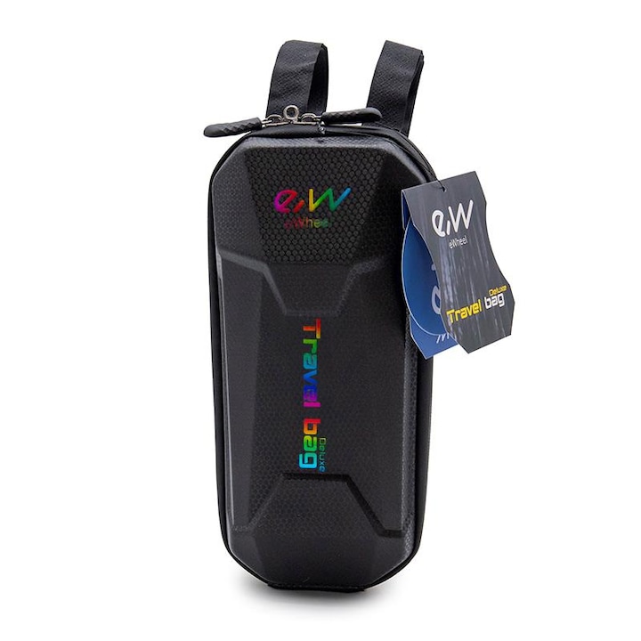Geanta universala pentru trotineta electrica, 3 L, negru - multicolor, Motorevolution