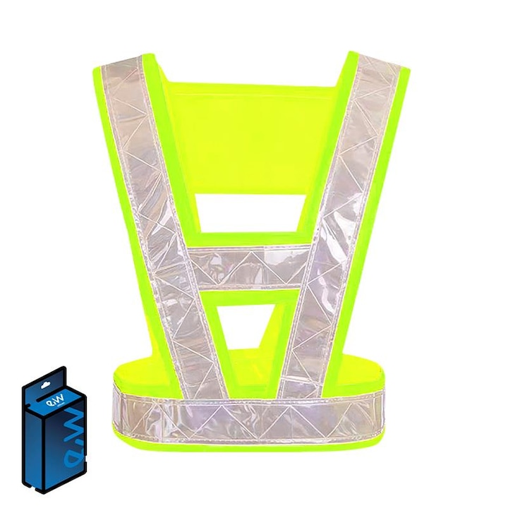 Vesta reflectorizanta pentru bicicleta / trotineta electrica, verde, marime universala, Motorevolution