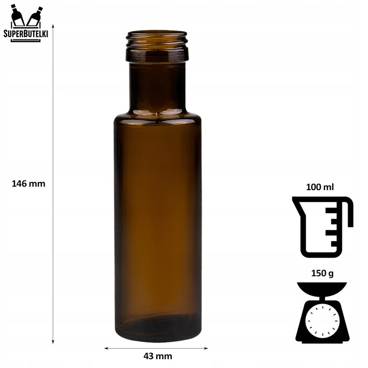 Set Sticlute de Sticla Dorica Cu Capace cu Filet, 100 ml, Ideale Pentru Cadou, Pentru Nunta, Durabile, Sticla Rezistenta, Calitate Inalta, Pentru Bauturi si Lichioruri, Inaltime 14.6 cm, Latime 4.3 cm,14.6 x 4.3 cm, Olive, 20 Buc