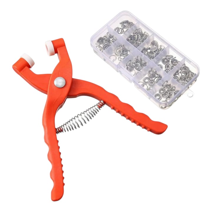 Tűzőgép fogókészlet, FÜGGŐ, Tűzőgép tárolódoboz és tűzőkapcsok, Tűzőgép-beállító eszköz