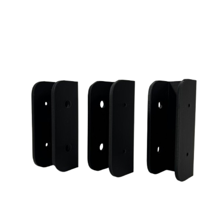 Suport pentru laptop sub birou, negru, imprimat 3D din PLA (Bioplastic)