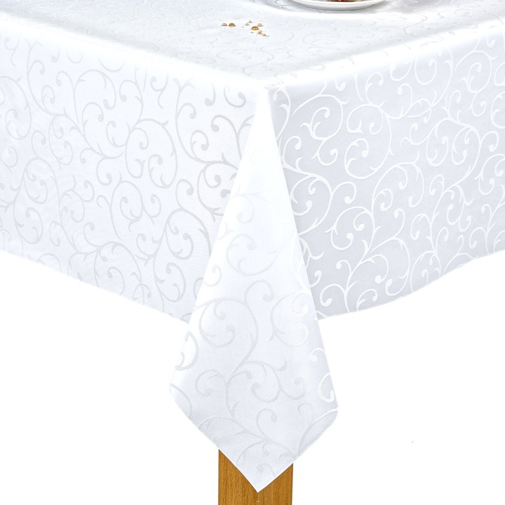Покривка за маса Invitta, U4 Wega Alba 140x240 см, Устойчива на петна, елегантна с орнаменти