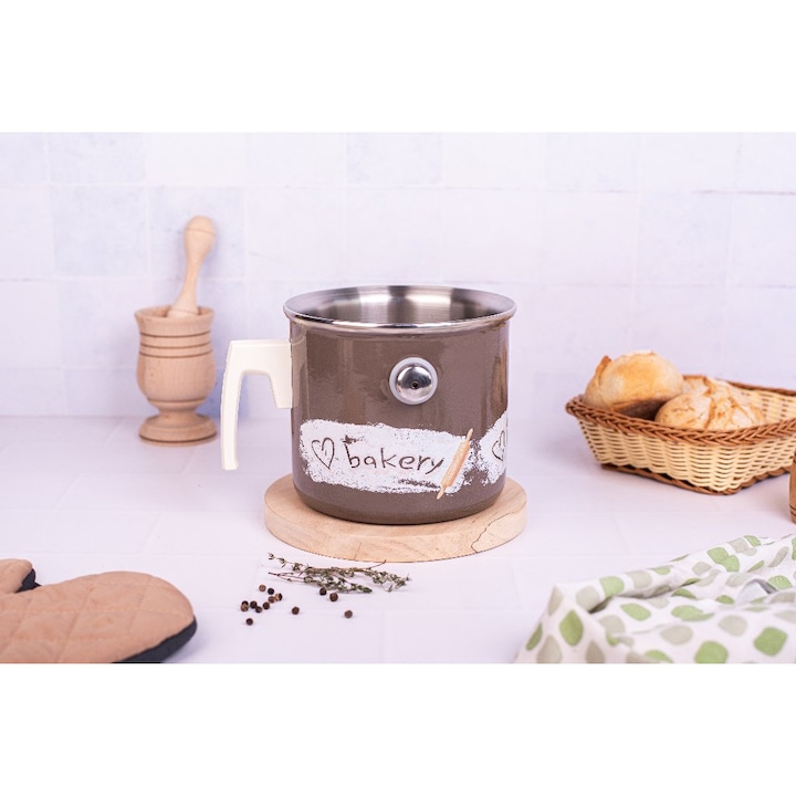 Oala pentru gatit la abur 2l Bakery Metalac email/16cm/2l