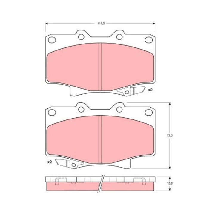 Fékbetét készlet, tárcsafék TRW GDB1154