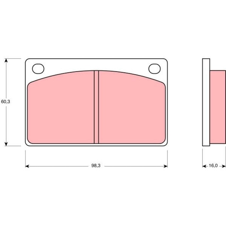 Set placute de frana, frane cu disc TRW GDB576