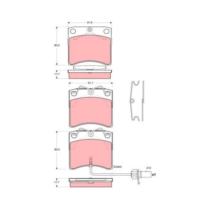 Set placute de frana, frane cu disc TRW GDB1368