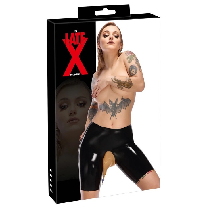 Pantaloni ciclism LateX, negru, M, latex natural, 0.4mm, cu sistem de scurgere