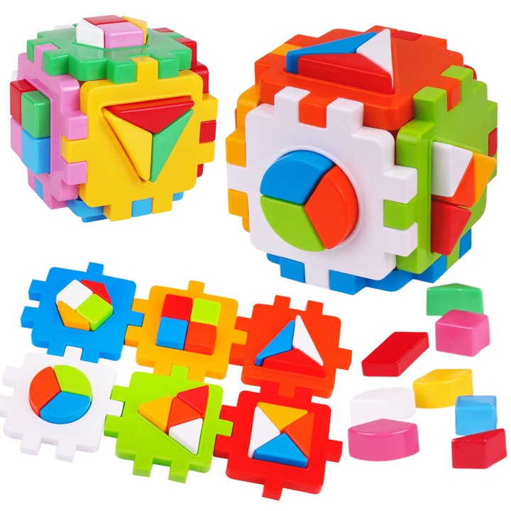 Sorter logic "Madry Maluch", TechnoK, set, 12x12x12cm, culori