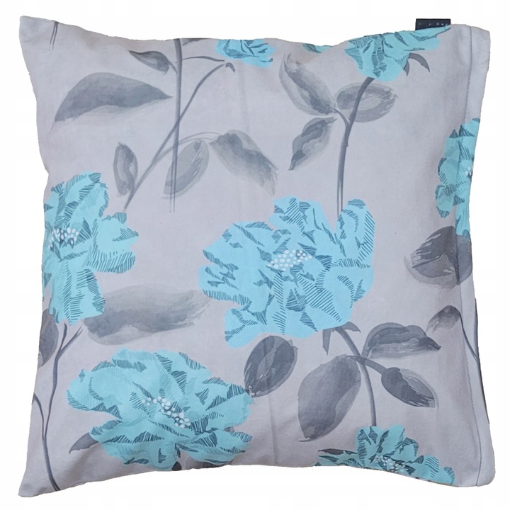 Perna decorative, Family Meble, Fata de perna 100% poliester, Umplutura din spuma, Decorativ, Fata de perna detasabila, Dimensiuni 45 x 45 cm, Gri/albastru