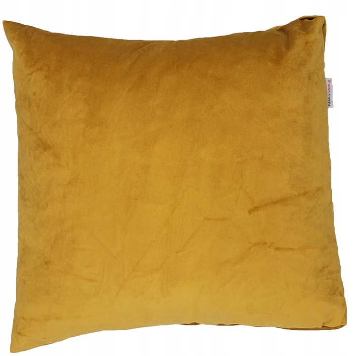 Perna decorative, Family Meble, Fata de perna 100% poliester, Umplutura din spuma, Decorativ, Fata de perna detasabila, Dimensiuni 45 x 45 cm, Galben