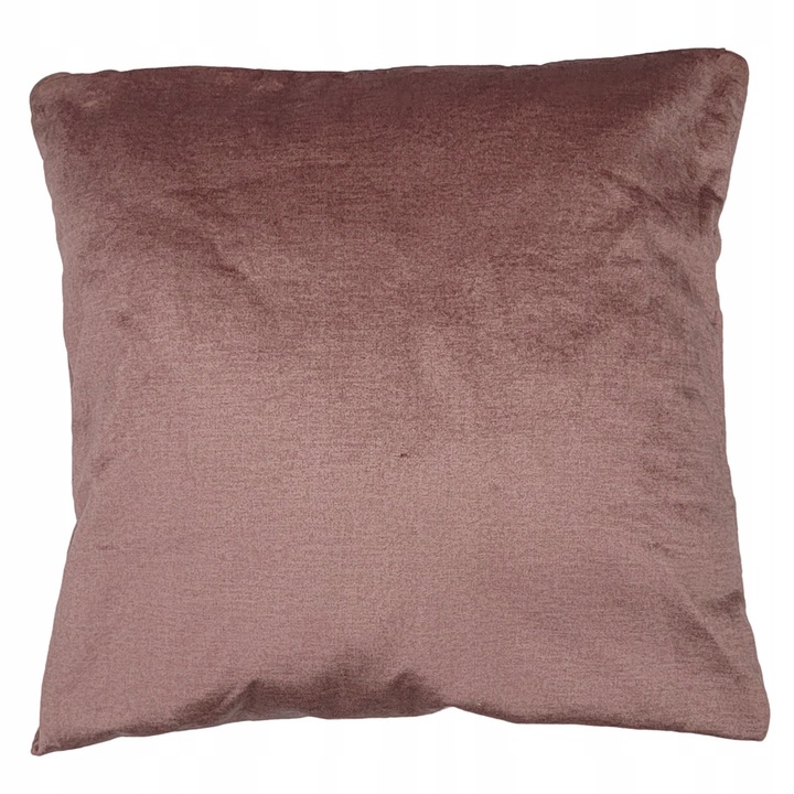 Perna decorative, Family Meble, Fata de perna 100% poliester, Umplutura din spuma, Decorativ, Fata de perna detasabila, Dimensiuni 45 x 45 cm, Roz murdar