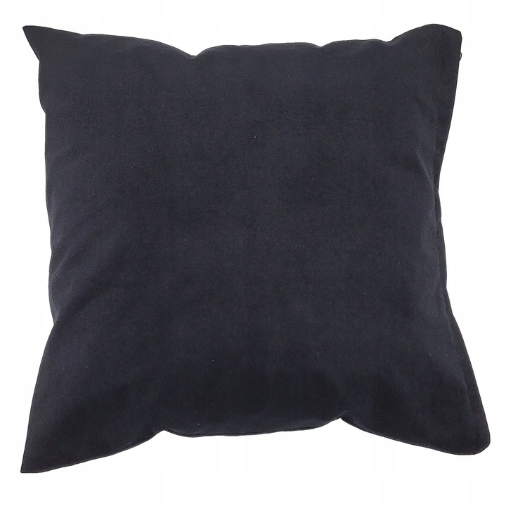 Perna decorative, Family Meble, Fata de perna 100% poliester, Umplutura din spuma, Decorativ, Fata de perna detasabila, Dimensiuni 45 x 45 cm, Negru