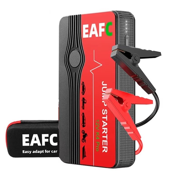 Starter Auto Multifunctional 600A, Redresor Auto, Jump Starter Booster Portabil, 6400mah De 12V, Robot De Pornire Auto - Cu geanta