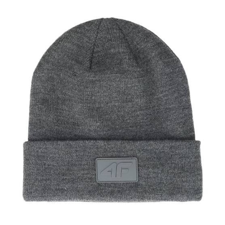 Унисекс шапка 4F, акрилна, сива, един размер