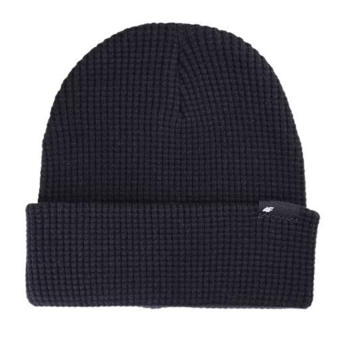 Мъжка шапка 4F, Вискоза, Черна, Стандартна, Черен