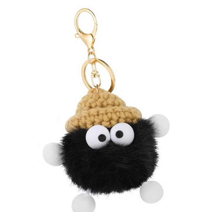 Breloc de plus, negru