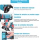 Mini Polizor Electric Gardeon®, Flex Unghiular Portabil Cu Acumulator, Disc 76 MM, Functie Soft Start, Autonomie Extinsa, Putere 750W, 1500 mAh, 19500 RPM, 2 x Acumulatori De 24V Si 6 x Discuri Incluse, Design Ergonomic, Culoare Negru/Albastru