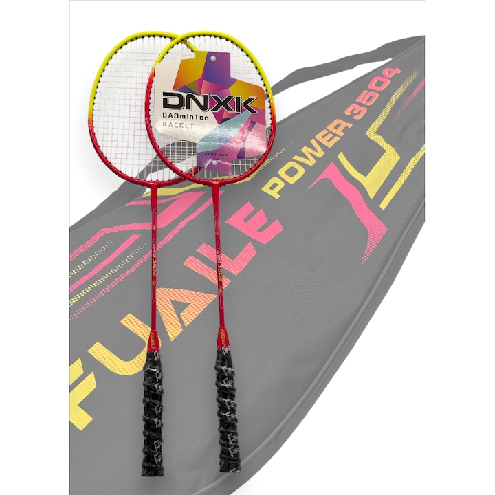 Комплект ракети за бадминтон с чанта – 70 см, без корда - розови