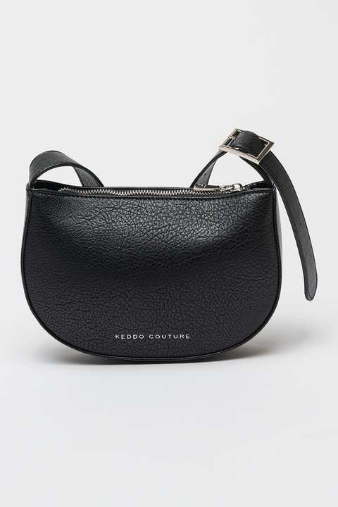 KEDDO, Cipzáros műbőr válltáska, Fekete