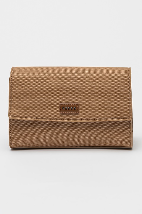 KEDDO, Geanta crossbody de piele ecologica cu clapa, Maro camel