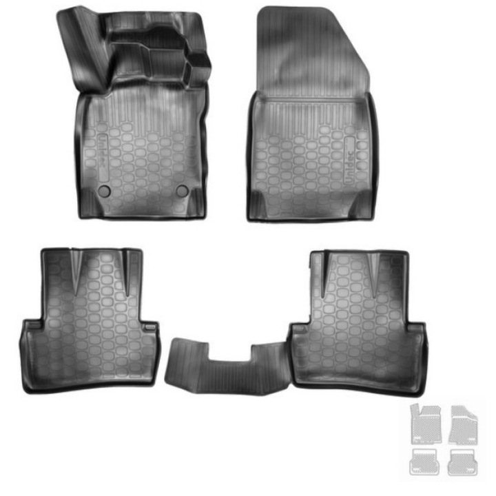 Covoare cauciuc tavita idealSTORE Dacia Duster III 4x4 2024-> Material cauciucat premium, Suprafata antiaderenta, Bordura inalta de aproximativ 2, 5cm