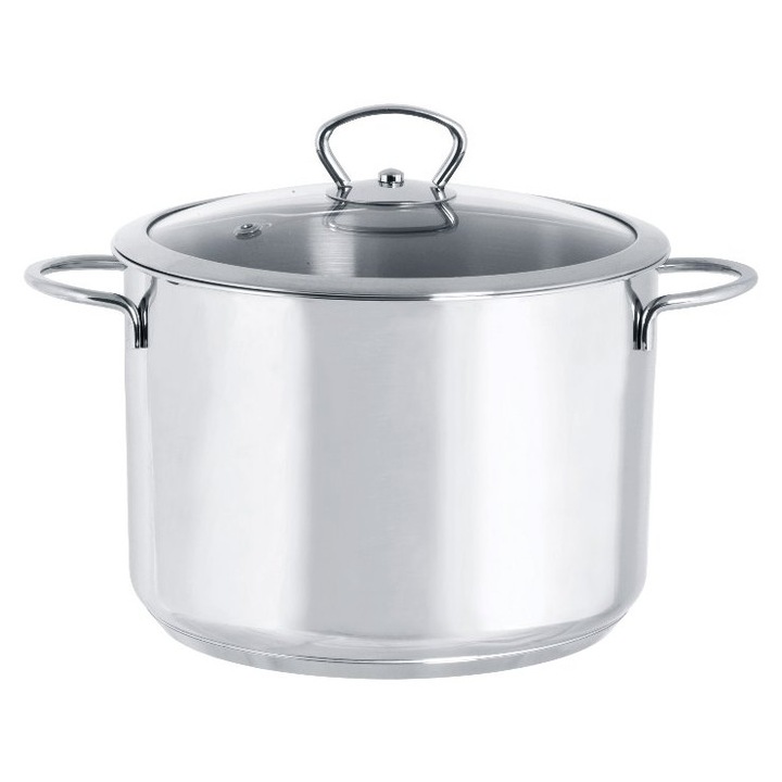 Oala 1.4l cu capac din sticla Kulinaria Metalac inox/24cm/8l