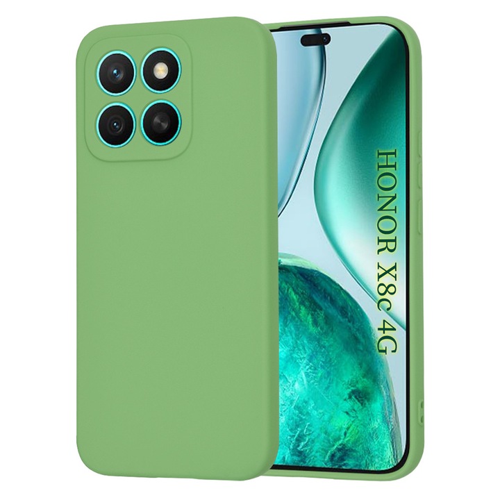 Husa silicon pentru Honor X8c, Accesorio Soft Flex, Mint Green