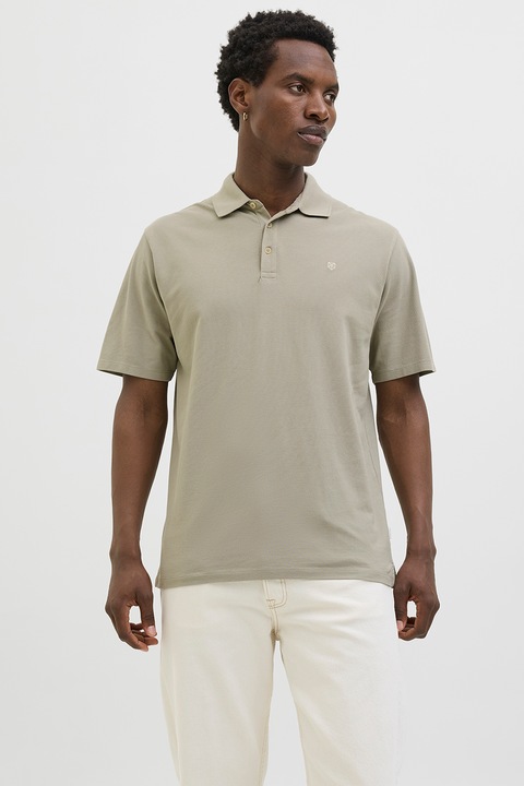 Jack & Jones, William galléros piké pamutpóló, Drapp