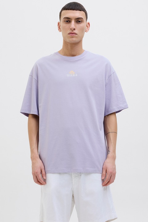 Jack & Jones, Mintás póló, Halványlila