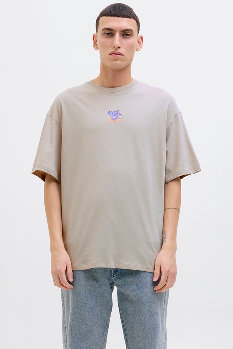 Jack & Jones, Mintás póló, Világosbézs