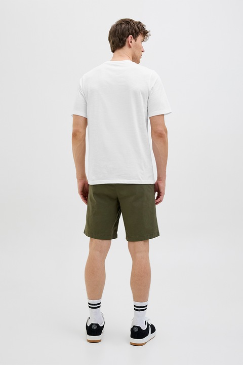 Jack & Jones, Normál fazonú feliratos póló, Fehér/Azúrkék