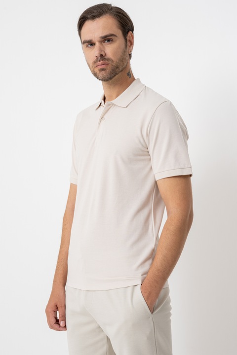 Jack & Jones, Kane galléros póló, Világosbézs