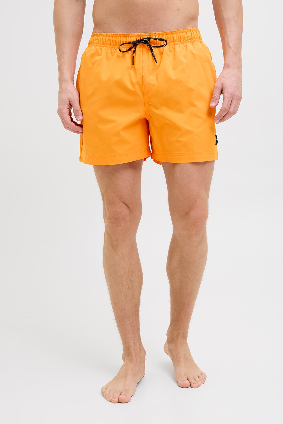 QUIKSILVER, Pantaloni scurti de baie cu logo si snur, Portocaliu