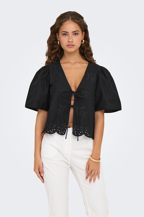 JdY, Bluza uni cu maneci scurte, Negru, M
