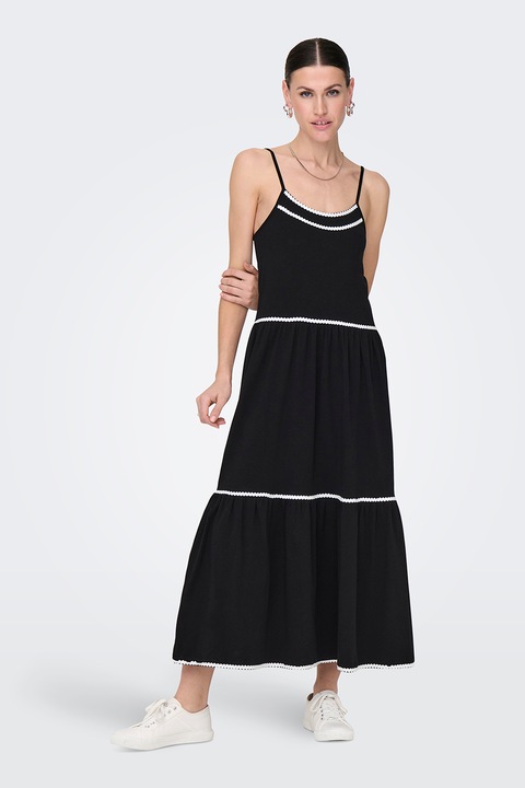 JdY, Bővülő fazonú ruha, Fehér/Fekete, L